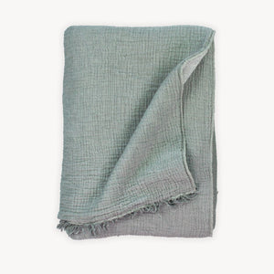 Turkish Cotton Fleece Lined Throws- Crinkle -Various Colours