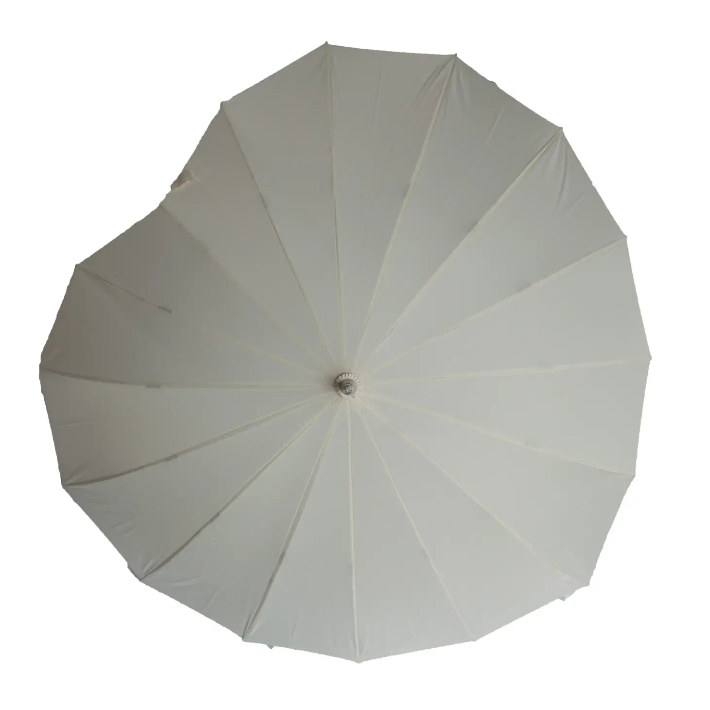 Cream Heart Shaped Umbrella