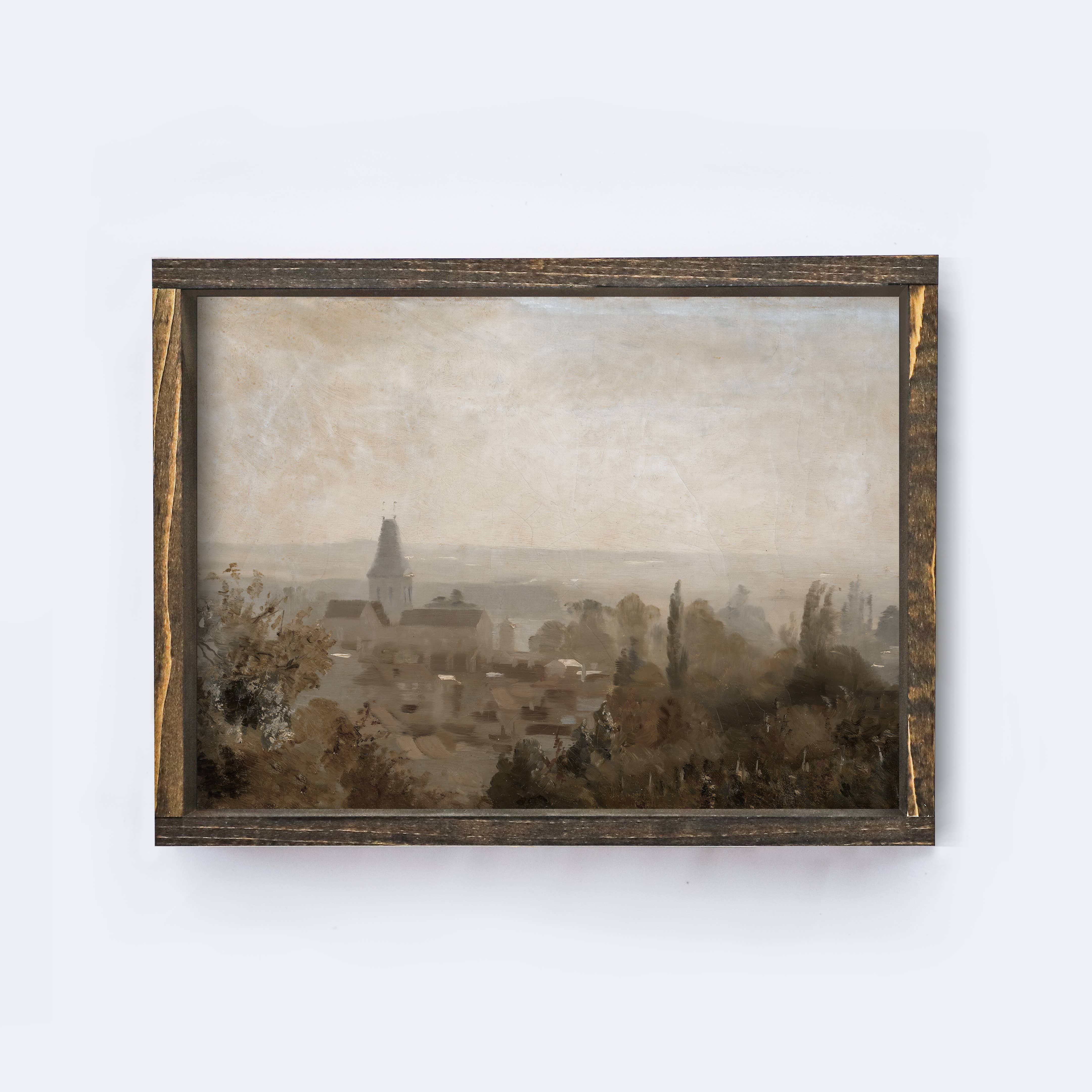 Vintage European City 12 x 9