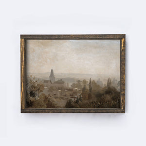 Vintage European City 12 x 9