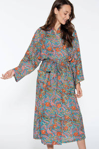 Reva Block Print Kimono Robes