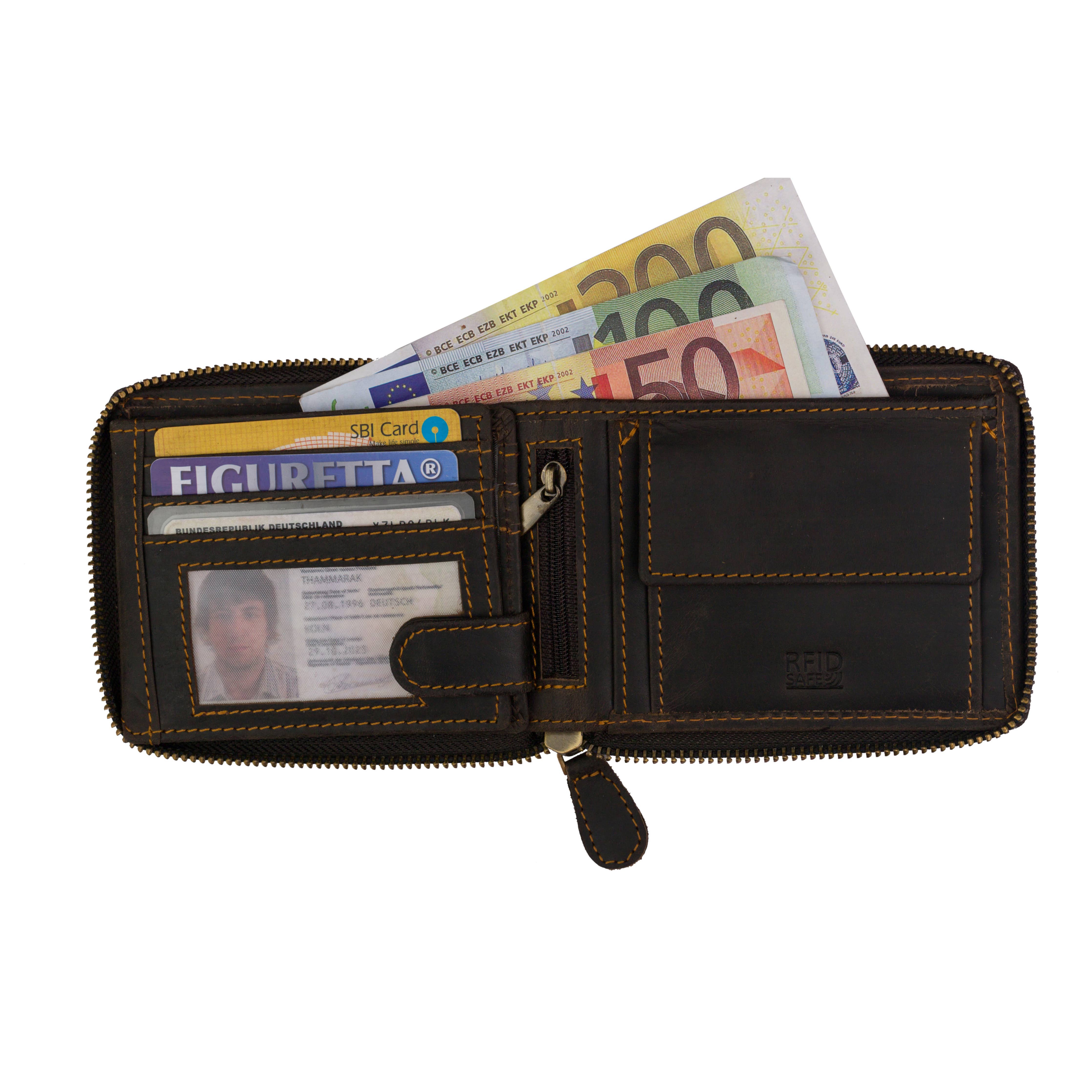 RFID Zip Around Wallet