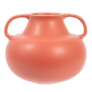 Handled Short Ceramic Vase