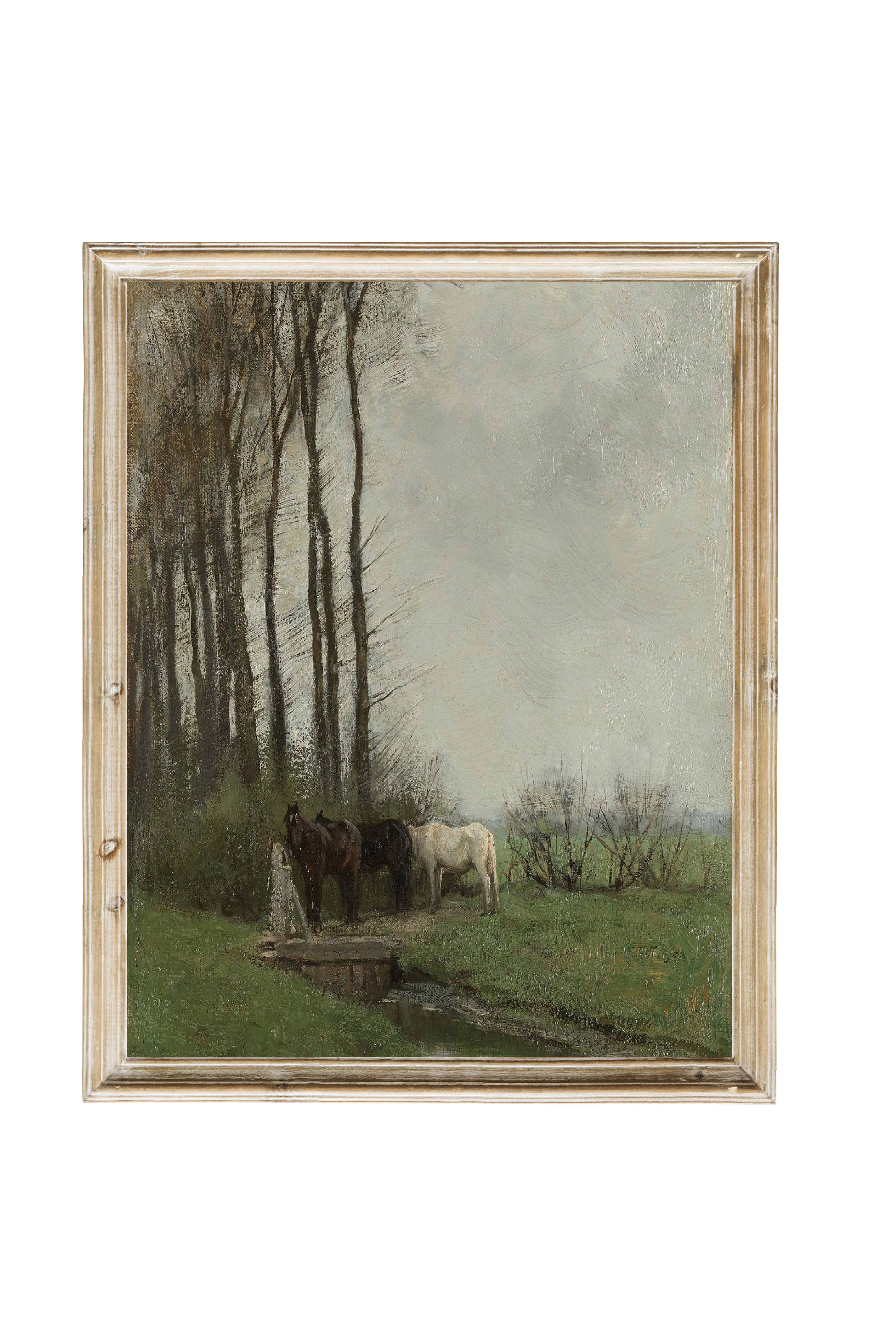 Horses Vintage Art Print