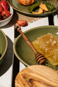 Natural Olive Wood Honey Dripper