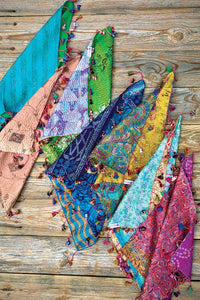 Silk Kantha Square Scarves