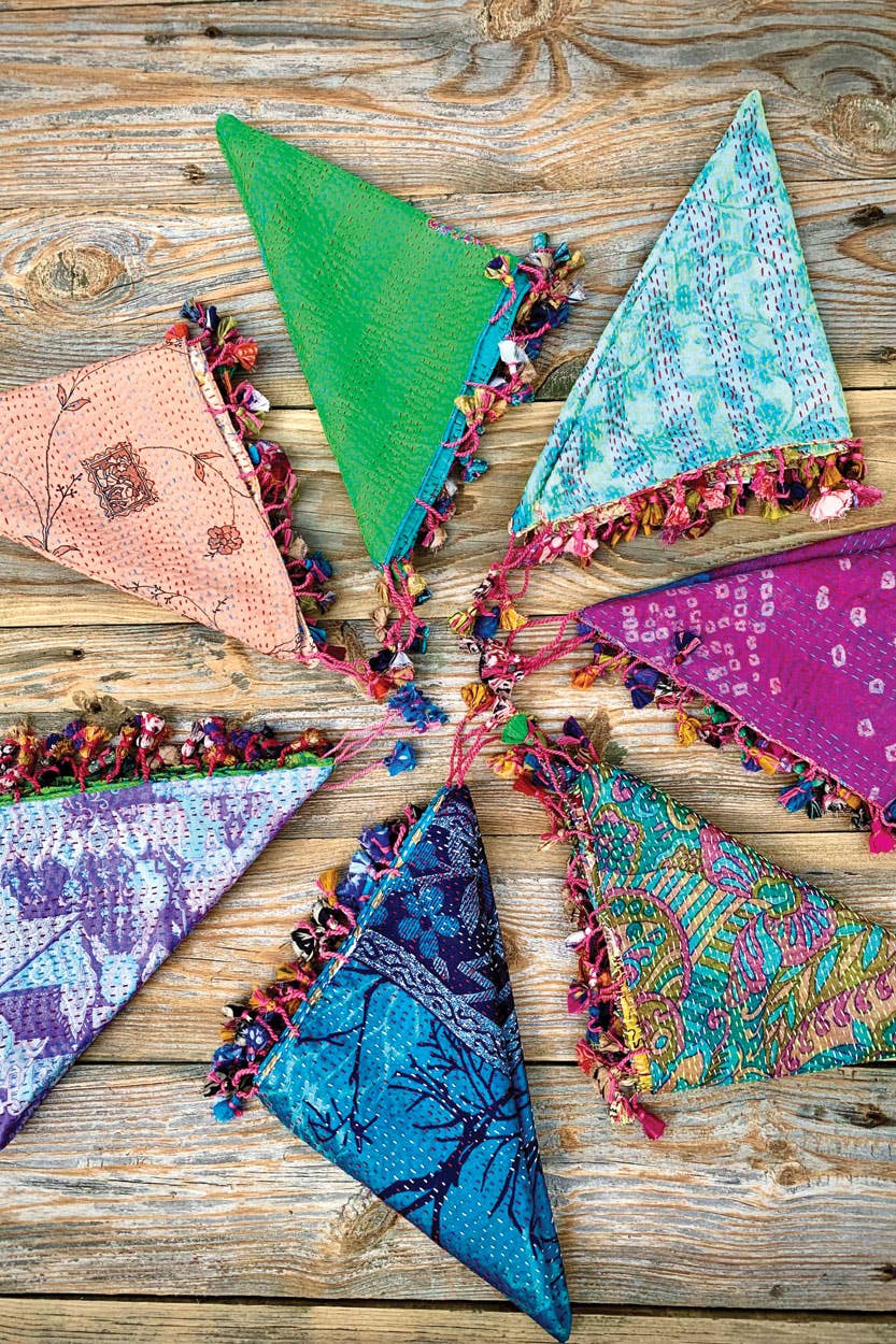 Silk Kantha Square Scarves