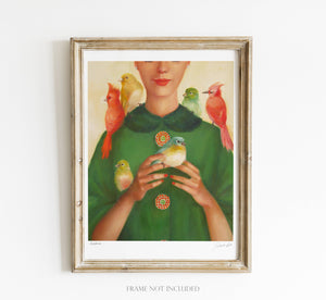 Ladybirds Art Print - 8.5" X 11" by Janet Hill