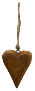 Mango Wood Heart - Natural 4"