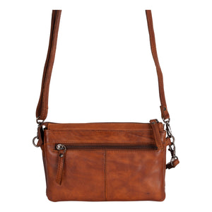 Leather Shoulder Bag Cherry - Cognac