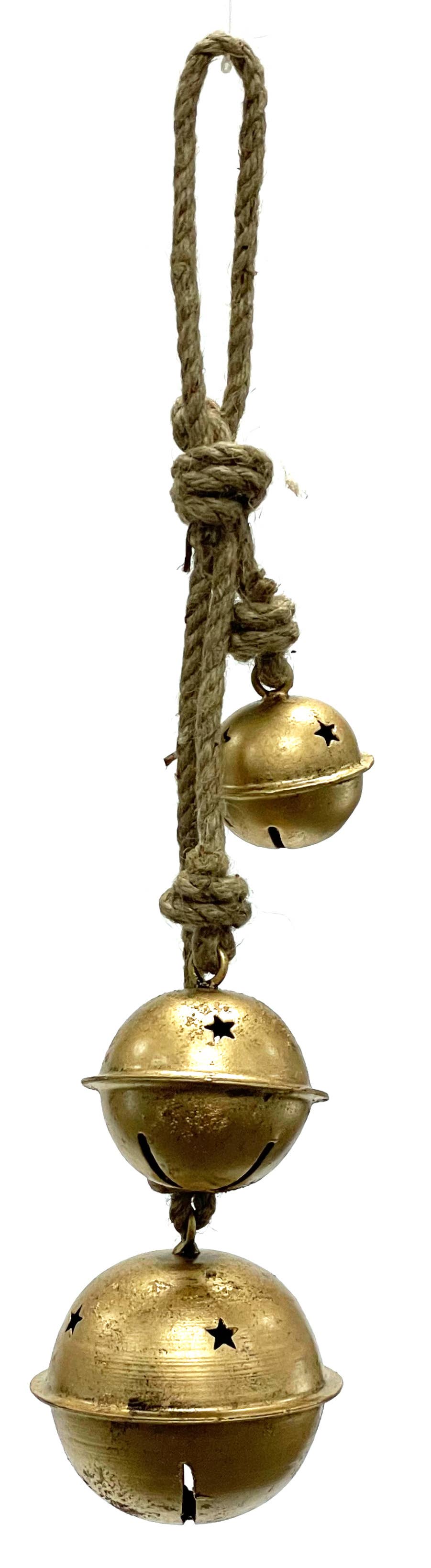 Iron Bells - Jingle Bells Cluster Rustic Gold 19"