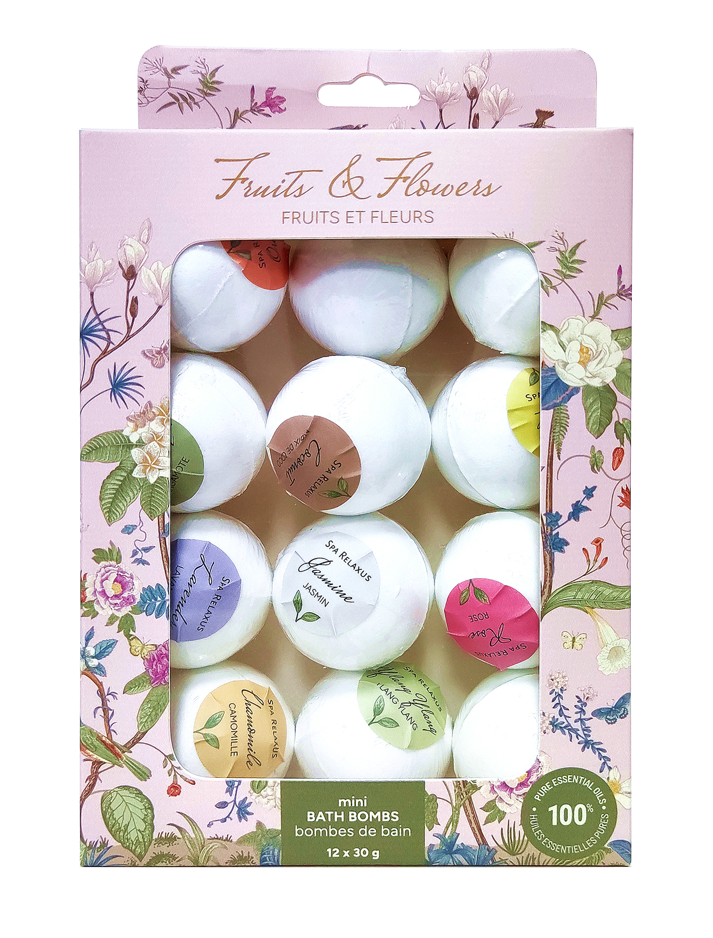 Fruits & Flowers Mini Bath Bombs set of 12 or individual bombs