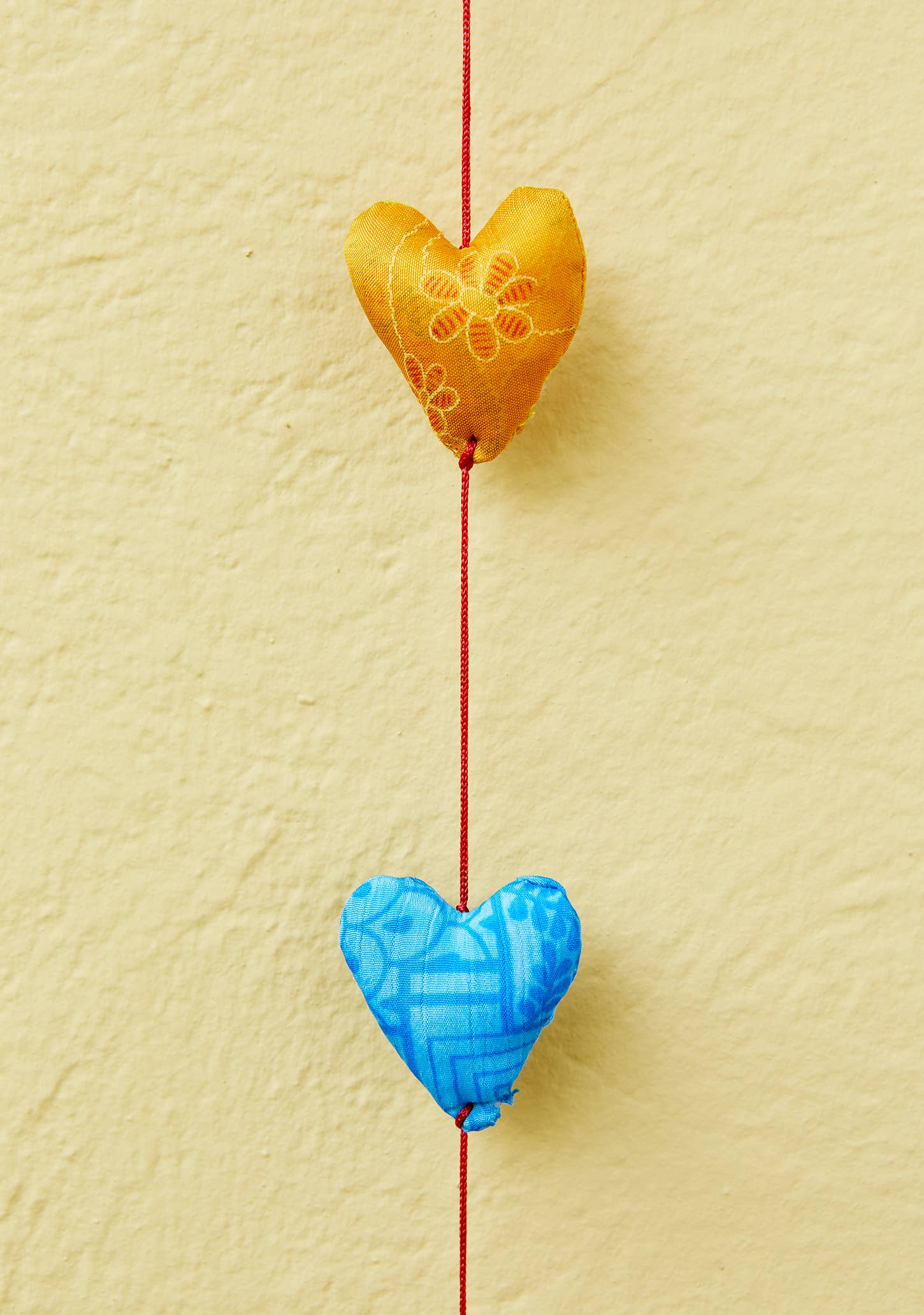 Recycled Sari Garland - Hearts