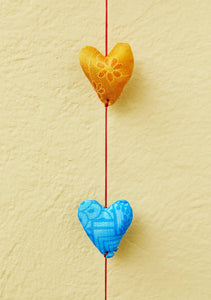 Recycled Sari Garland - Hearts