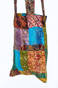 Silk Kantha Tote Bag