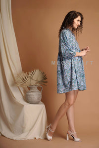 Cotton Balloon Sleeve Dress Top