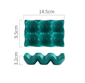 Ceramic 6 Grids Egg Holder