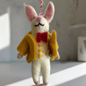 Felt Rabbit Yellow Coat