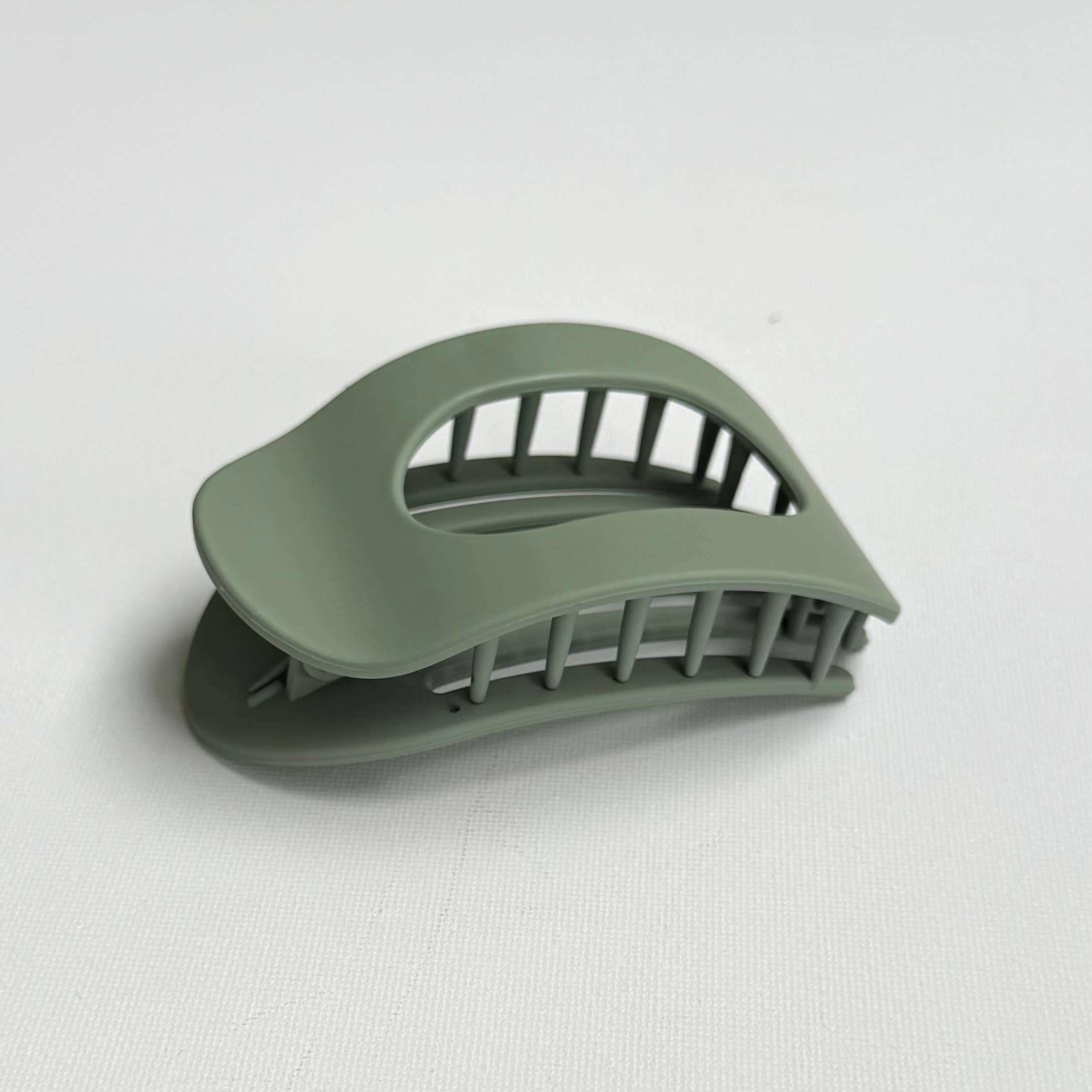Flat Oval Hair Clip Accessory Sage Green Hair Claw