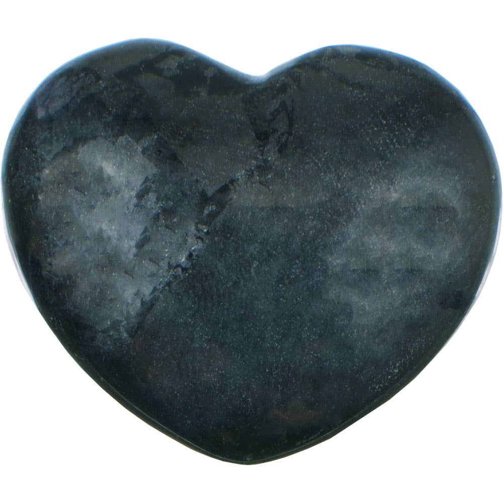 Gemstone Puffed Heart/Shungite-1.25"