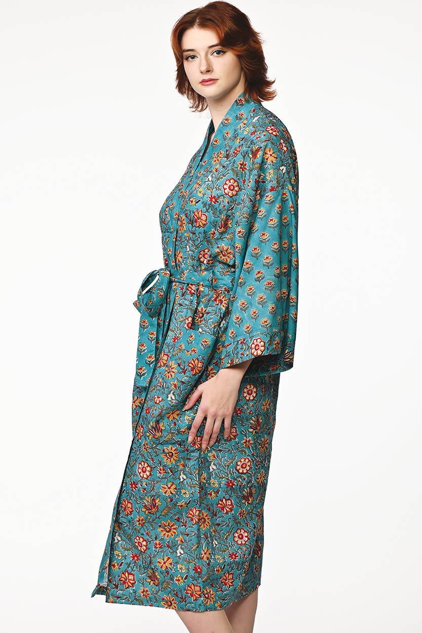 Sangita Block Print Kimono Robes