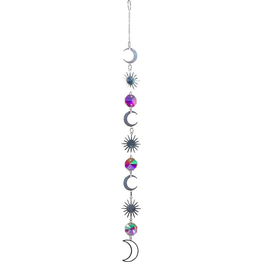 Hanging Crystal Suncatcher-Moon & Star