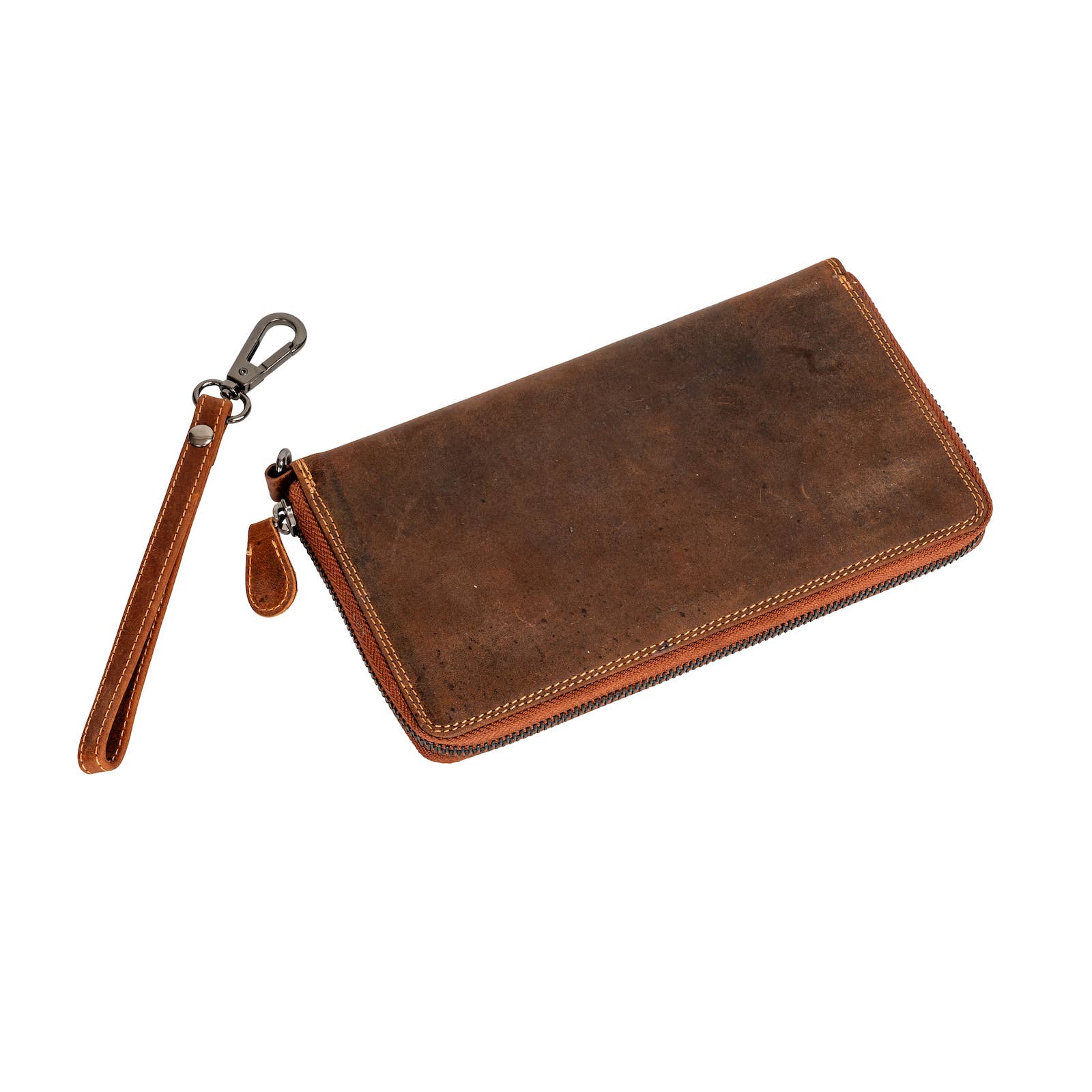 Leather Wallet with Wristlet strap