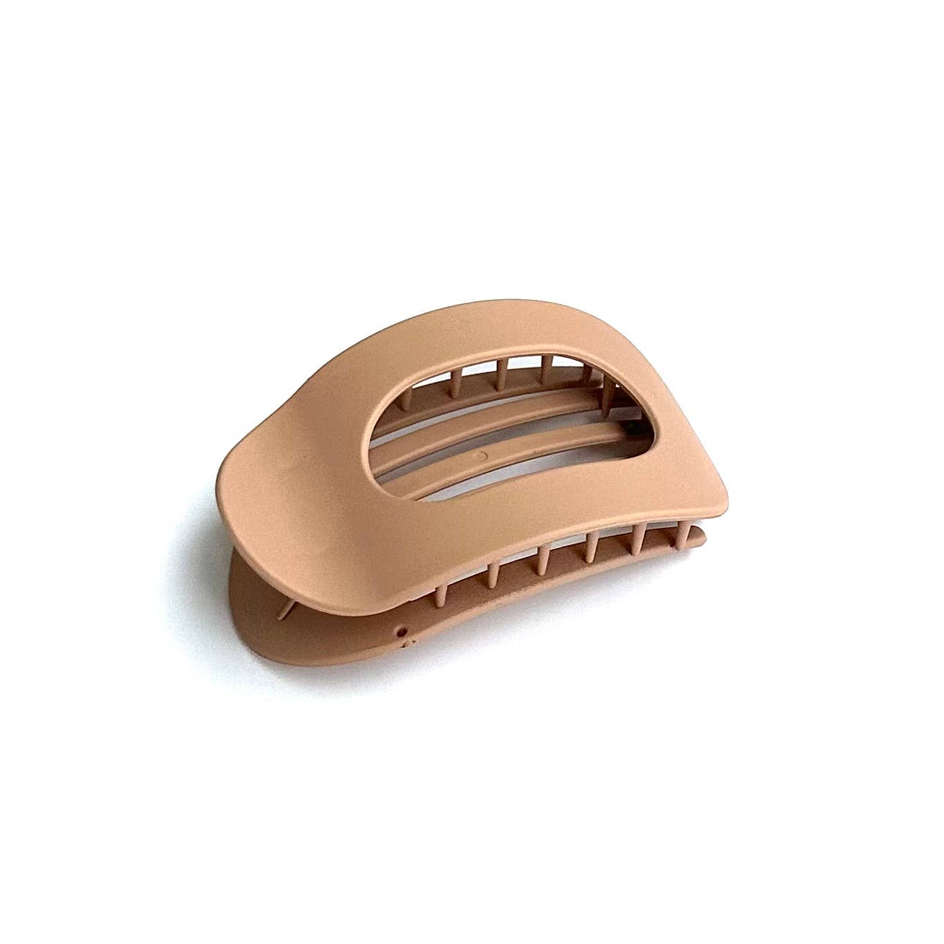Flat Oval Hair Clip Accessory Latte Hair Claw