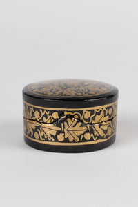 Paper Mache Mini Box - Golden Gleam