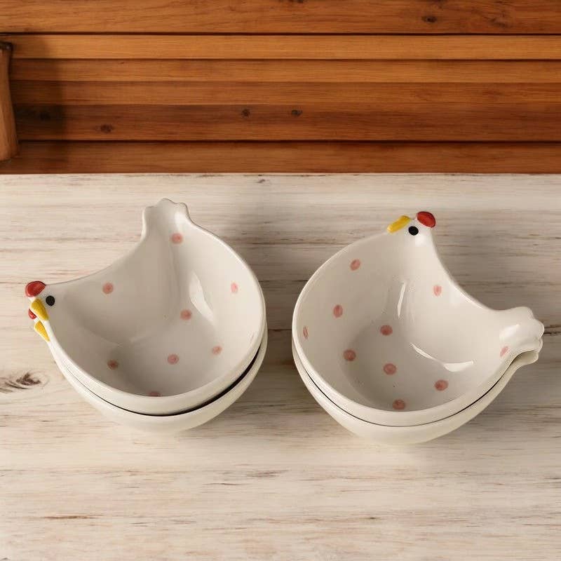 Ceramic Chicken Shape Snack Sauce Plate