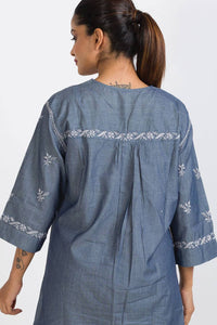 Tarika Silver Chambray Tunic