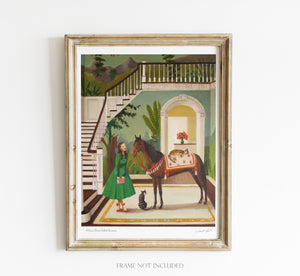 A House Horse Called Rousseau Art Print - 8.5x11 by Janet Hill