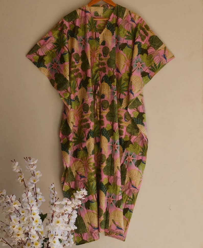Cotton Long Kaftan Dress