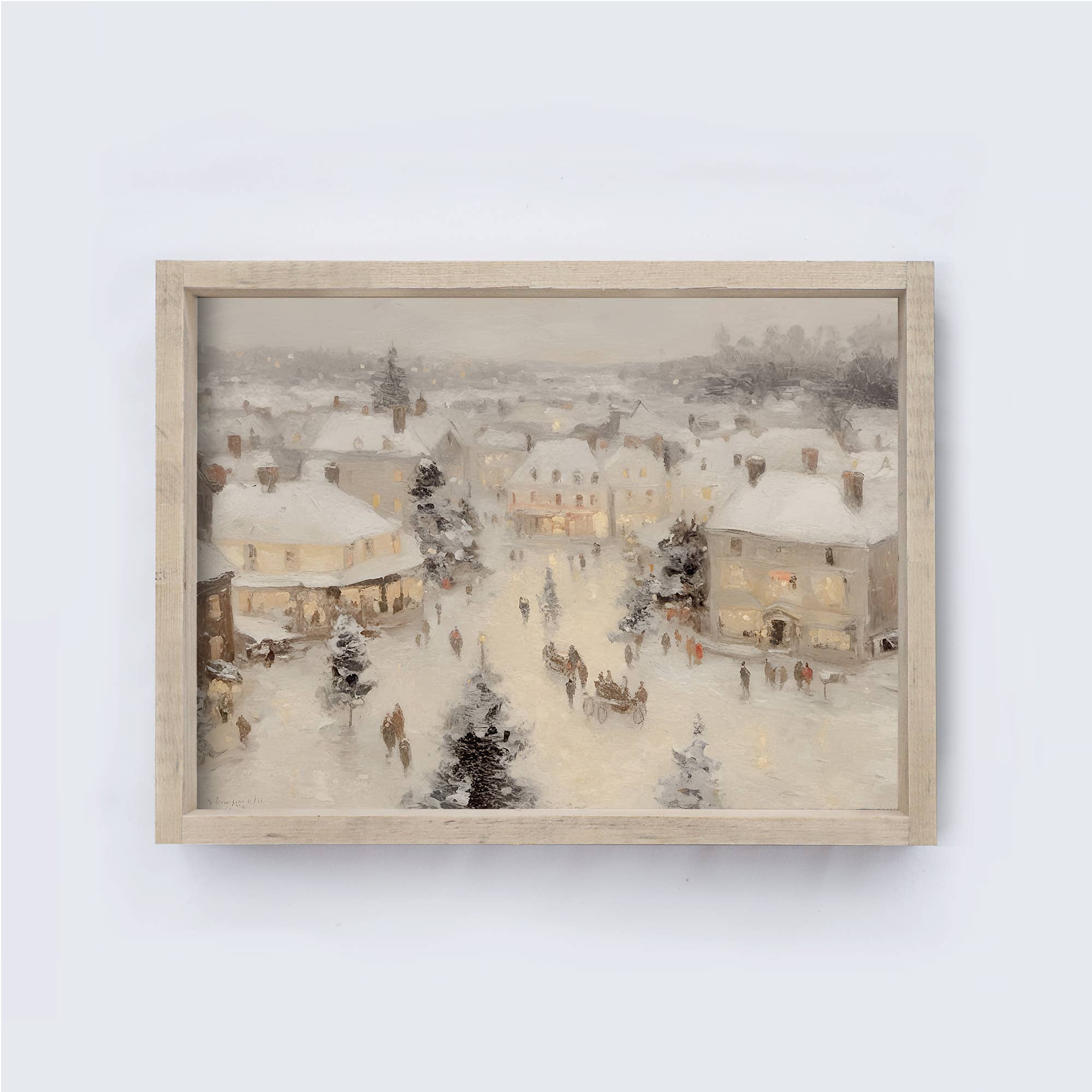 Vintage Christmas Market 8.5 x 7