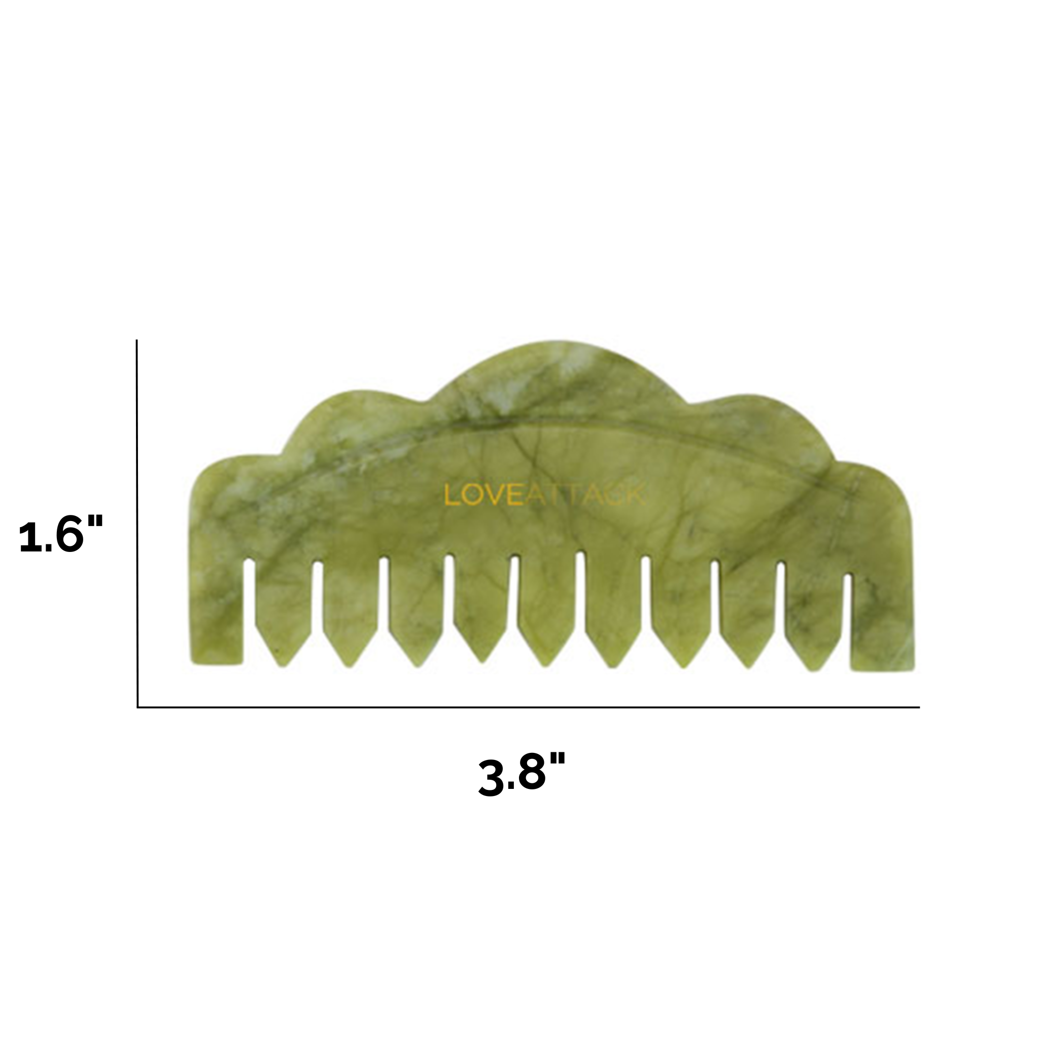 Jade Gua Sha Comb for Scalp and Neck