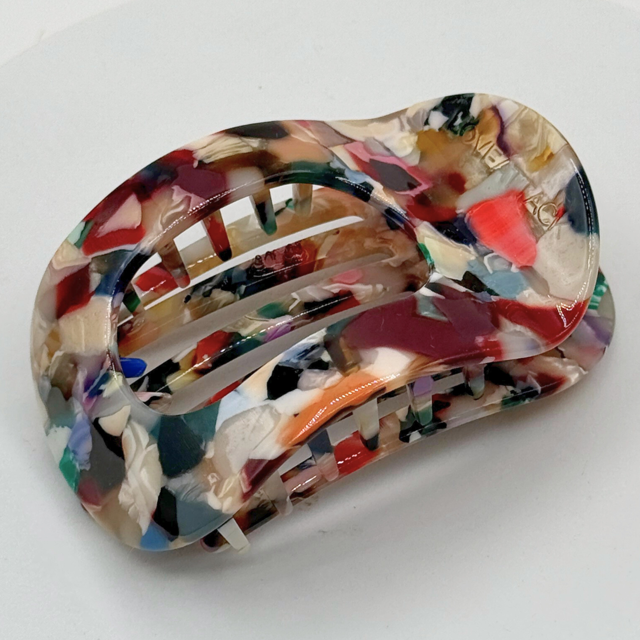 Olivia Cellulose Acetate Flat Hair Claw Clips