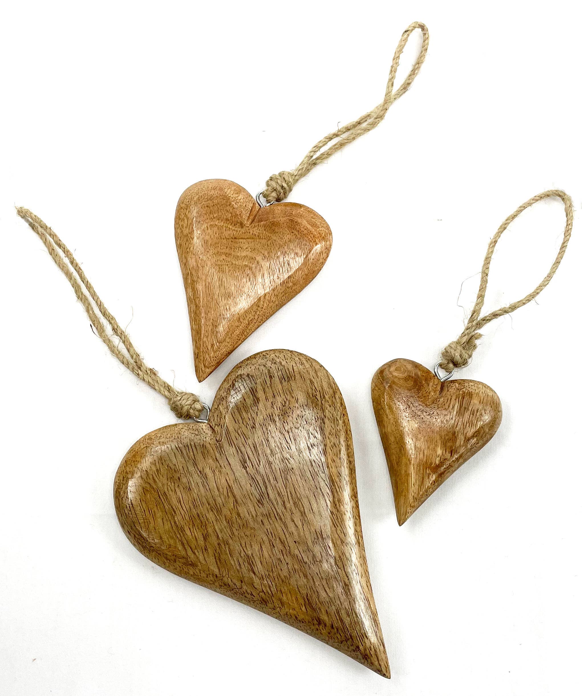 Mango Wood Heart - Natural 4"