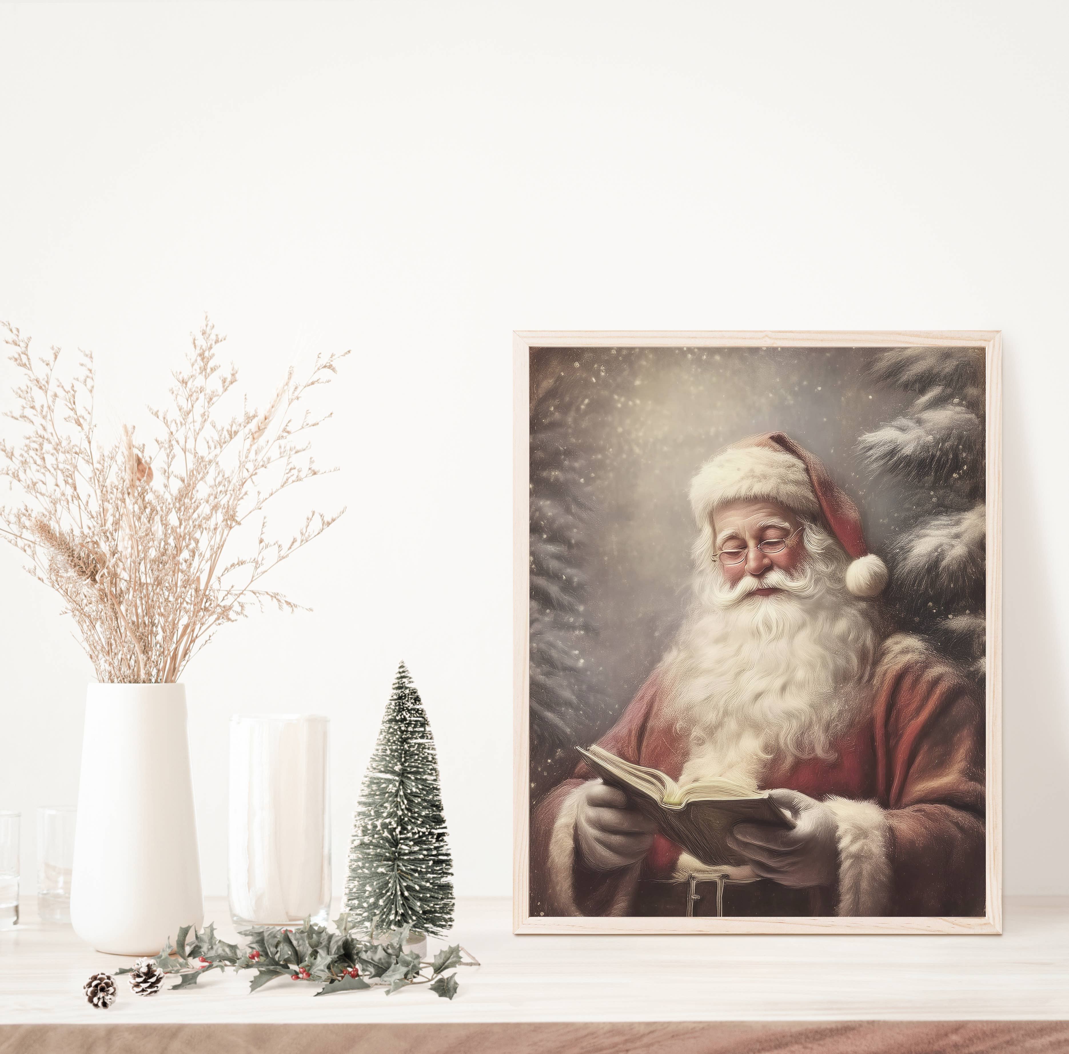Saint Nick Antique Christmas Art Print 11 x 14
