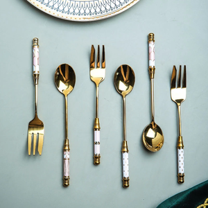 Vintage Gold Spoon & Fork Set