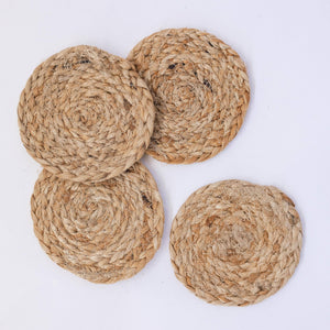 4" x 4" Jute Coaster, Set of 4