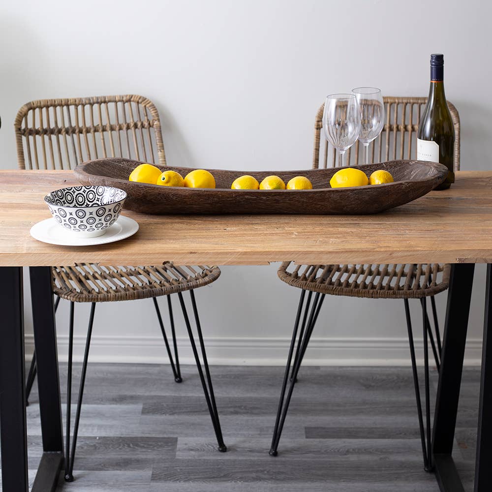 Wooden Oval Bowl 30”