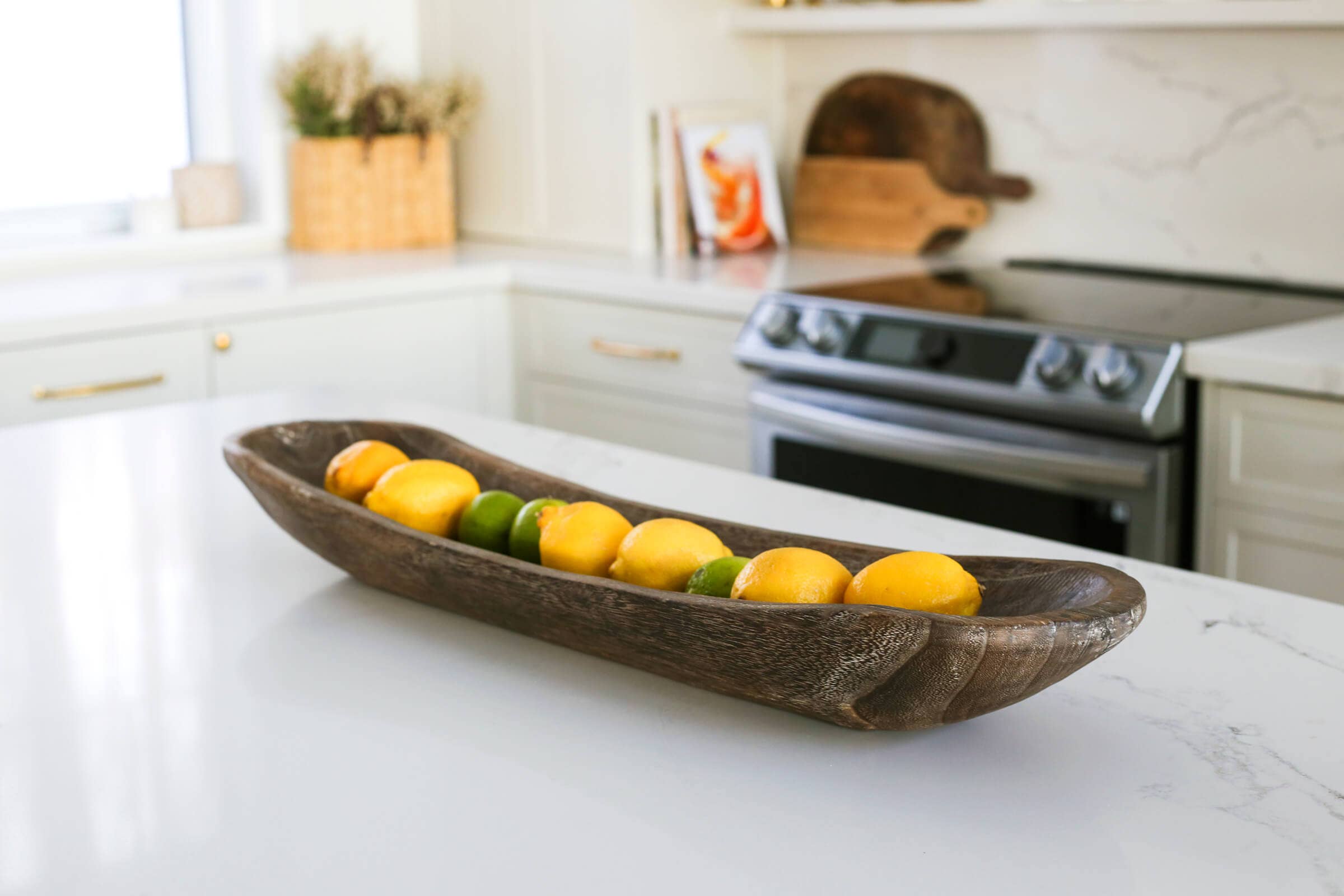 Wooden Oval Bowl 30”