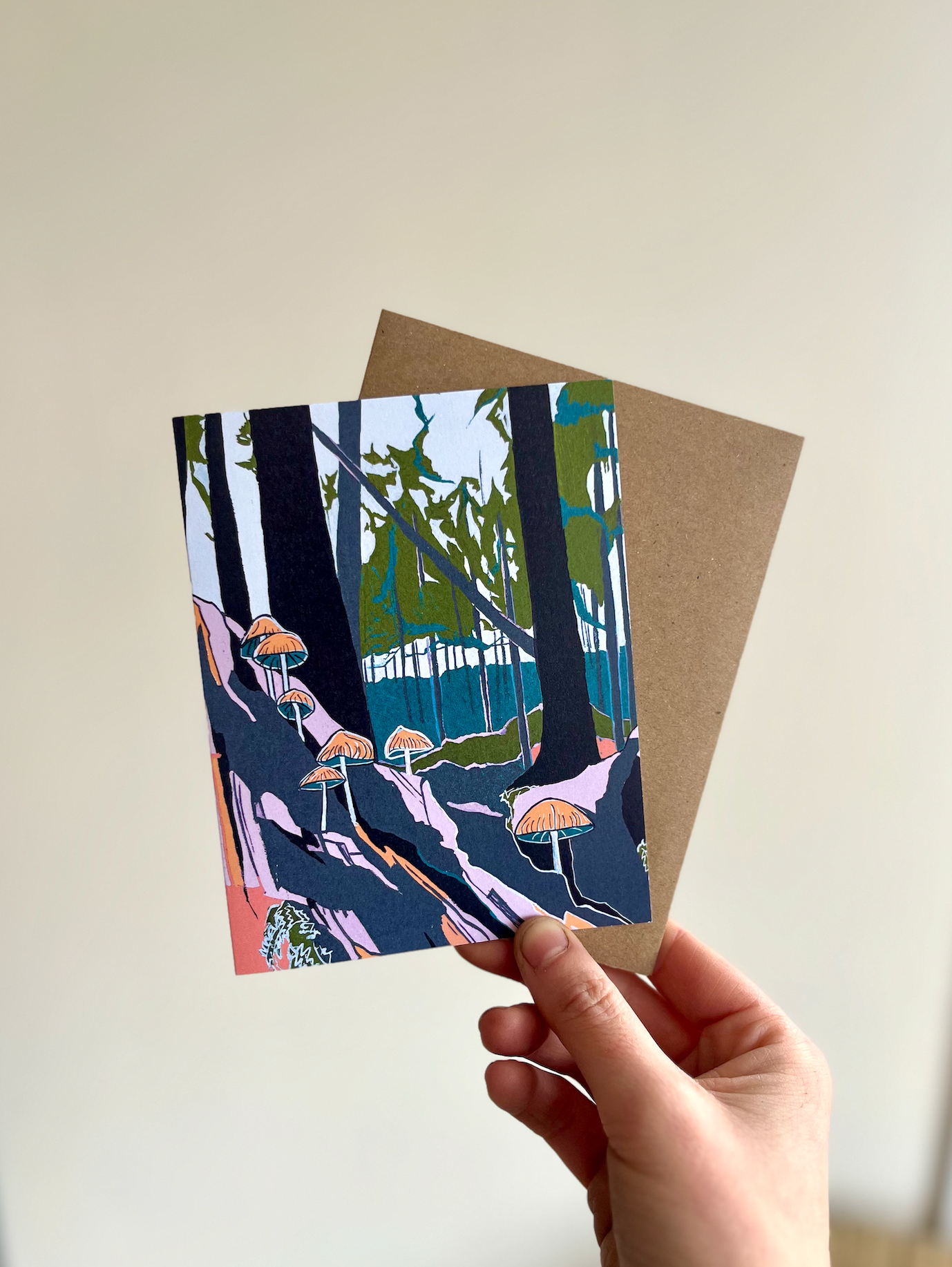 Mushroom Forest Art Card