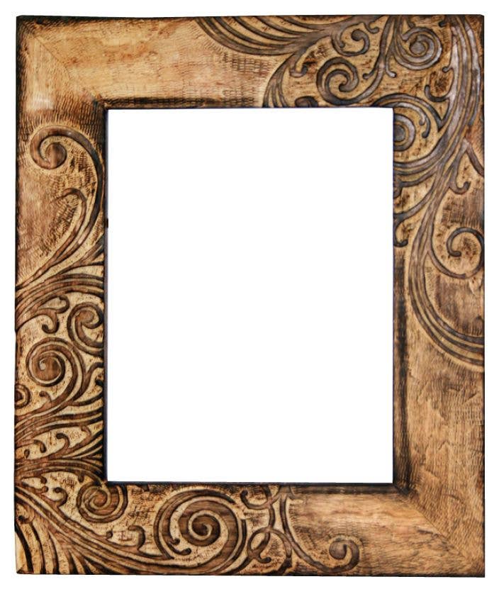 Photo Frame Mango Wood 4x6 Elegant Vines