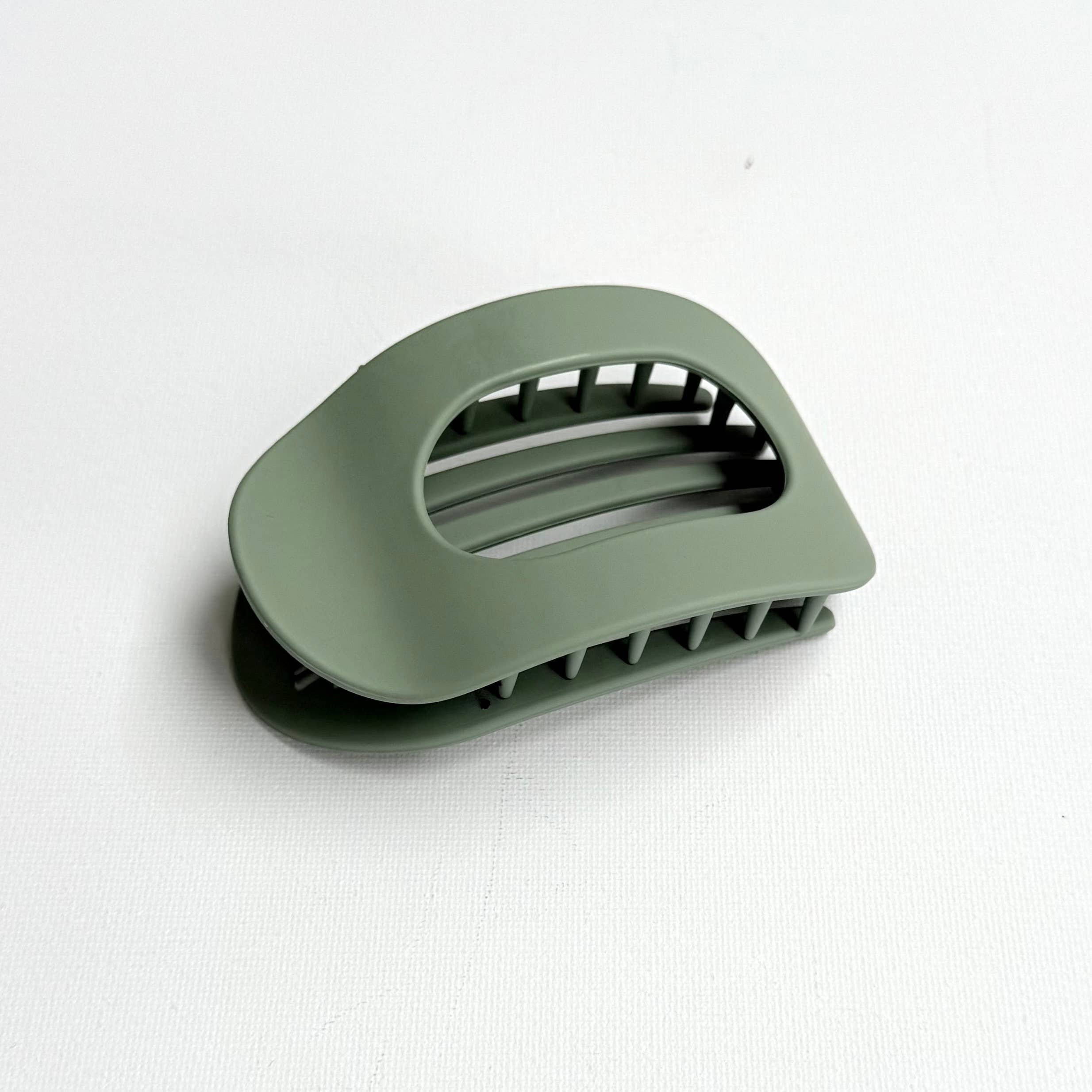 Flat Oval Hair Clip Accessory Sage Green Hair Claw