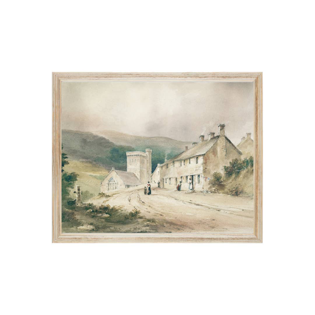 Town Vintage Art Print