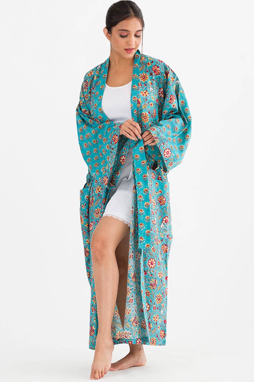 Sangita Block Print Kimono Robes