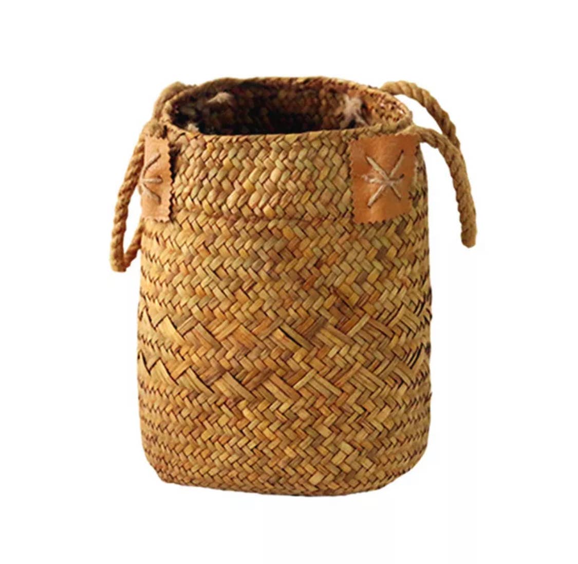 Seagrass woven boho storage flower basket (medium)