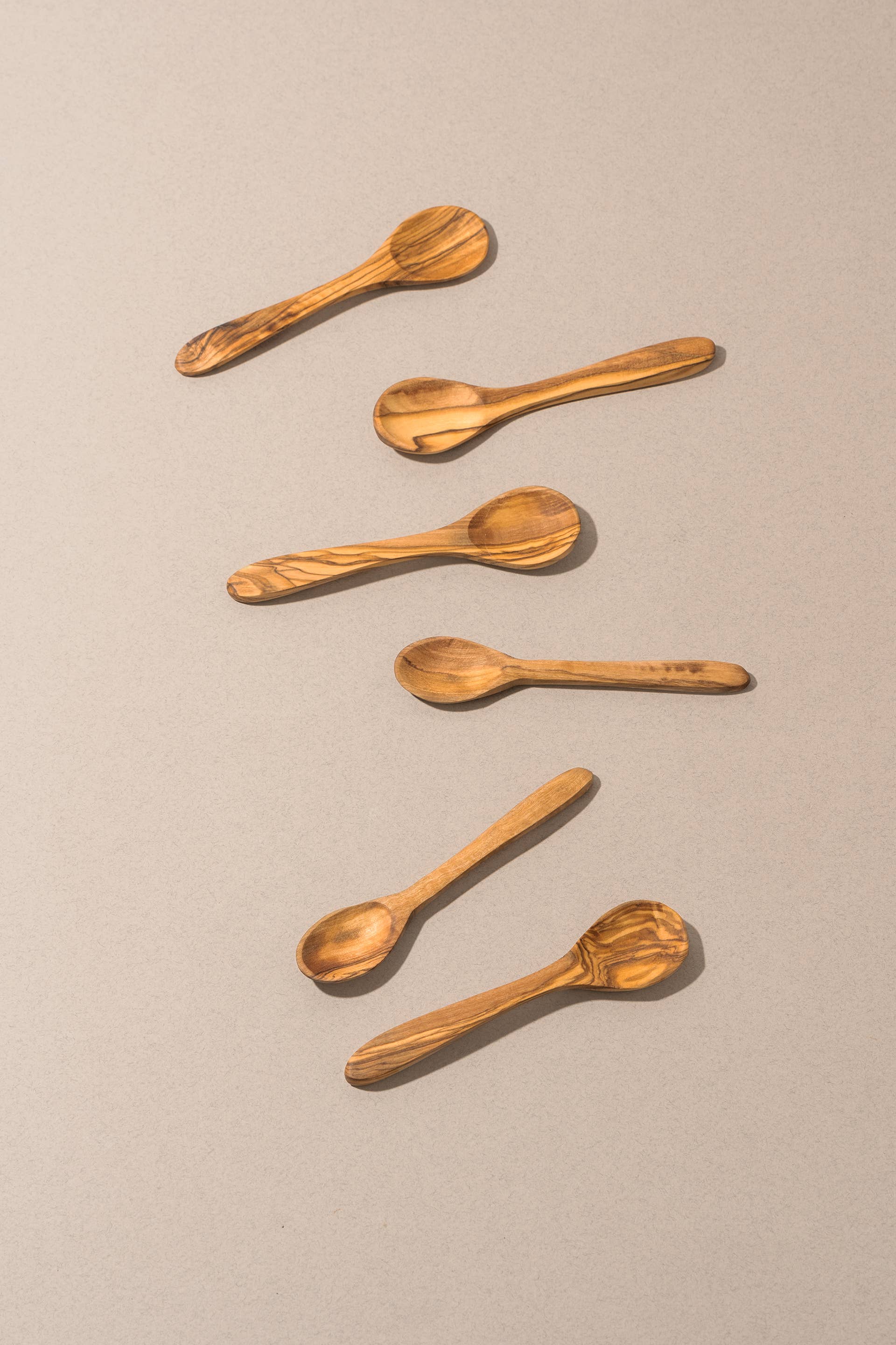 Natural Olive Wood Coffee Spoon  | 5''