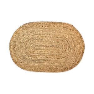 BRAIDED JUTE OVAL RUG, NATURAL JUTE, 2'x3'